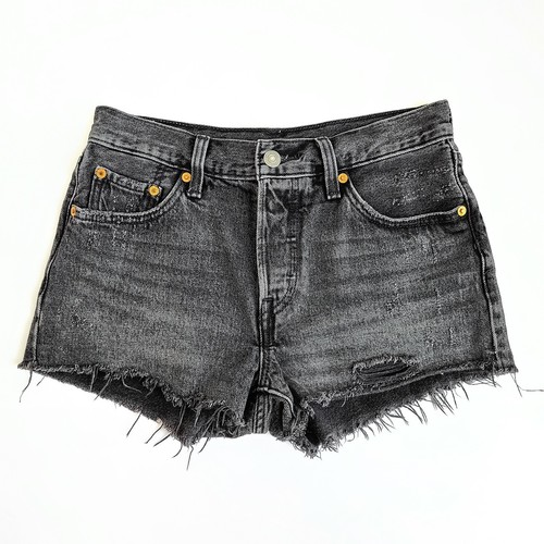 Mini Jean Denim Shorts Womens W25 Black 