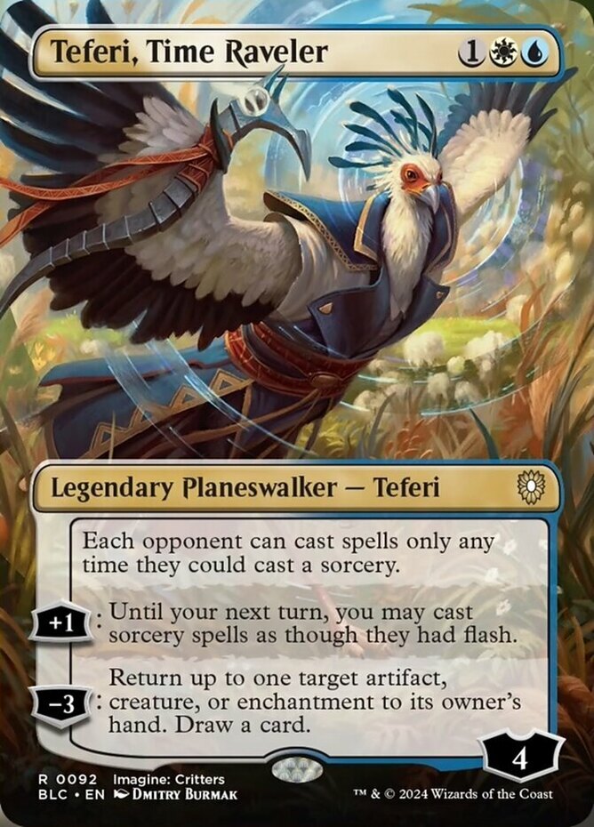 [1x] Teferi, Time Raveler Borderless Near Mint, English Bloomburrow