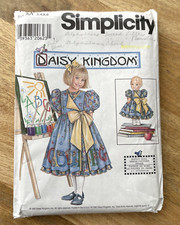 SIMPLICITY DAISY KINGDOM PATTERN School and Doll Dress Uncut Sz AA 3-6