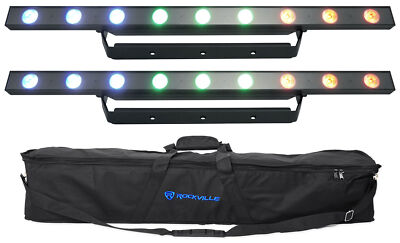 (2) Chauvet DJ COLORband H9 ILS LED Wash/Strip Lights w/Chase Effect/Blinder+Bag