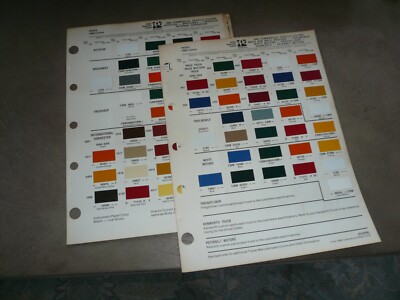 1980 Autocar International Mack Ditzler Commercial Color Chip Paint Sample  
