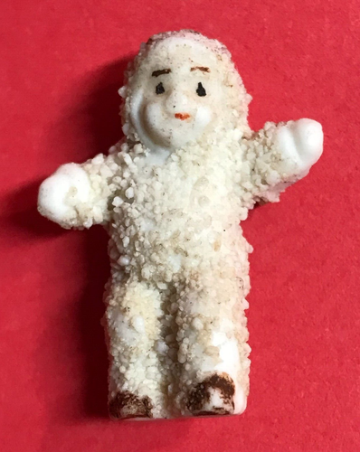 Antique Snow Baby Christmas Figure Very Tiny Standing German Origins 1 1/8ths" - Picture 2 of 6