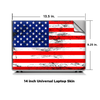Skin Vinyl Pour Ordinateur Portable 14 Pouces - Drapeau USA Skull Drip - Itsaskin