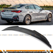 FOR 2021-24 BMW G26 430i GRAN COUPE i4 REAL CARBON FIBER PSM STYLE TRUNK SPOILER