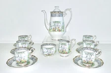 Royal Albert - Silver Birch, complete coffee set. First quality, made in England