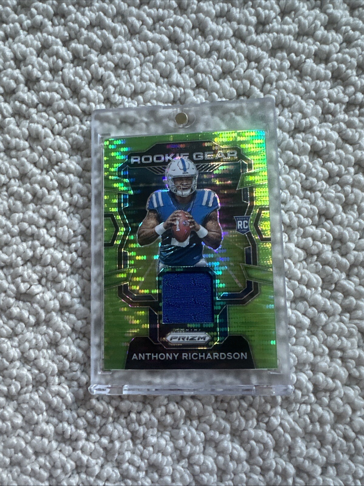 2023 Panini Prizm Rookie Gear Neon Green Pulsar Prizm #RG-AR Anthony Richardson