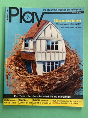 PLAY magazine 12-April-2003 Suggs Alan Cumming Mariss Jansons PROPERTY TV SHOWS