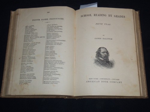 1897 JAMES BALDWIN'S SCHOOL READING BY GRADES BOOK LOT OF 4 - KD 4351C - Picture 7 of 12
