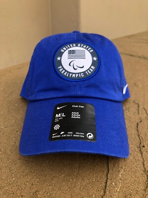 Adult M/L  Nike US Paralympic Team Hat Cap Strapback USA HF7742-417 Olympic Blue