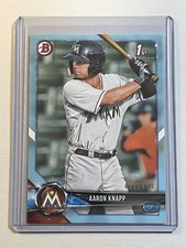 Aaron Knapp 2018 Bowman Prospect Sky Blue /499 BP5 Marlins 1st Prospect Rookie 