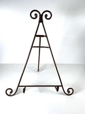 Large Metal Folding Plate Holder Stand Tripod Book Art Easel 16" Tall x 14.5"