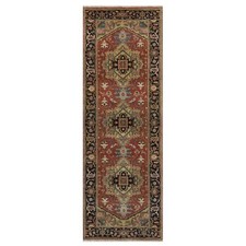2'7" x 7'10" Red Heris Revival New Zealand Wool Hand Knotted Runner Rug R91251