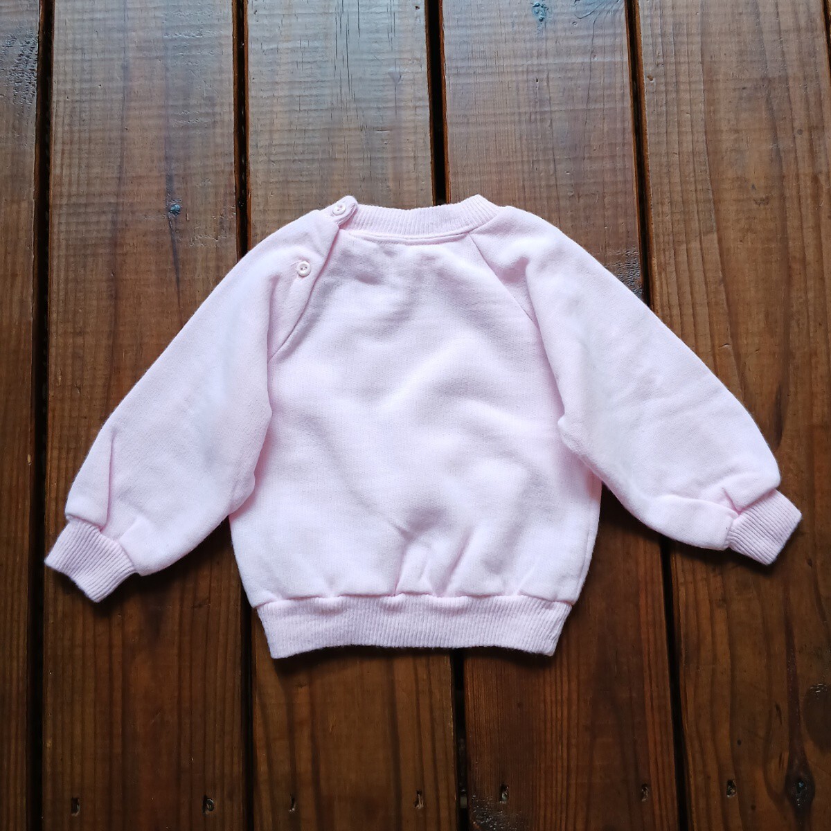 Vintage 80's 70 cm baby toddler pastel light pink sweatshirt