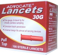 Advocate Lancets 30g For Blood Diabetes Glucose Diabetic Testing 100 Each on sale Advocate Lancets 30g For Blood Diabetes Glucose Diabetic Testing 100 Each on sale