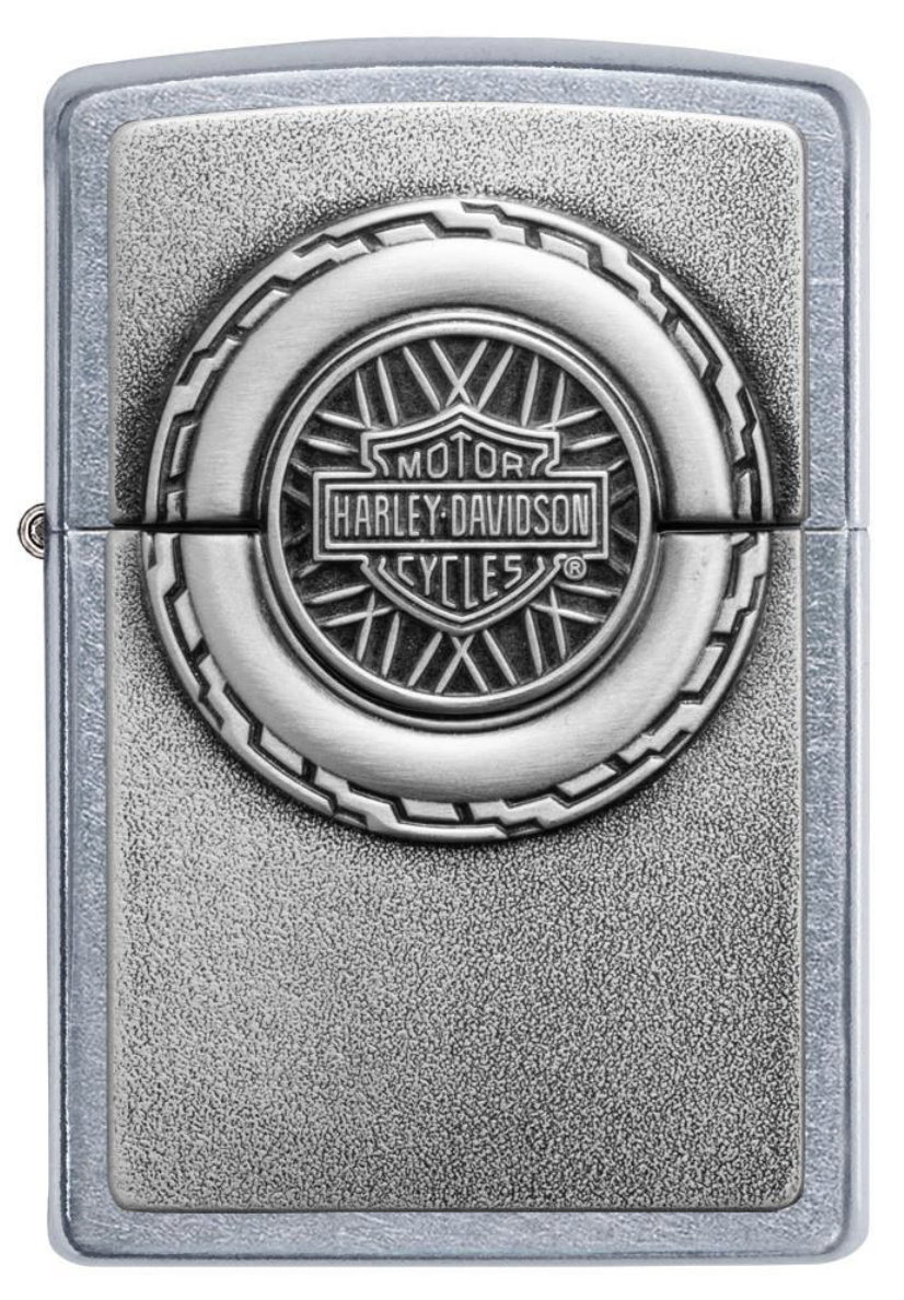 Zippo Windproof Harley Davidson Wheel Emblem Surprise Lighter