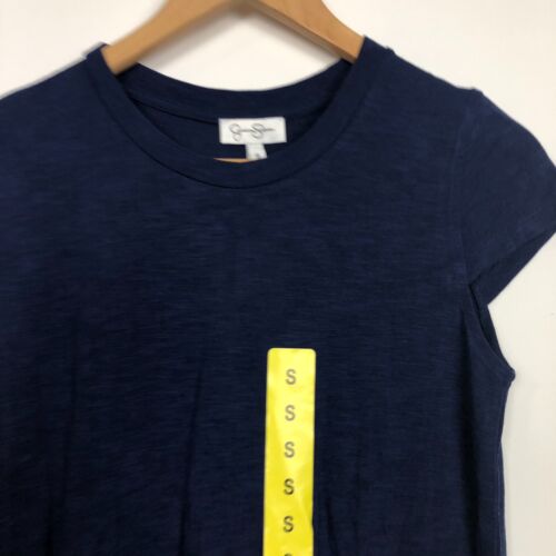 NWT Jessica Simpson Women's Midi T Shirt Dress Martime Blue Short Sleeve Small - Picture 2 of 5