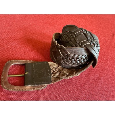 Nicole Miller BRAIDED BROWN REAL LEATHER BELT, NWOT, S | eBay display picture 1