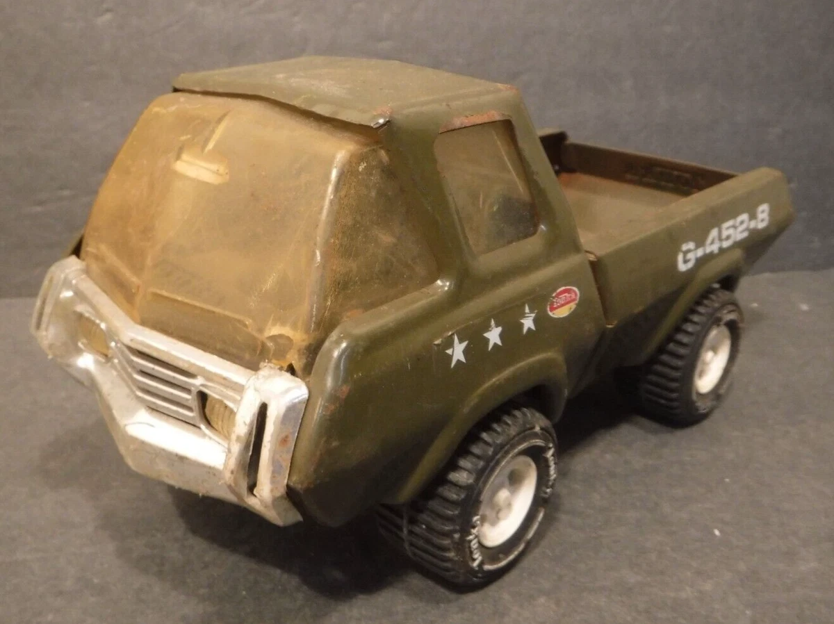 Vintage Tonka Army Military Rescue Green Pressed Steel G 452 8