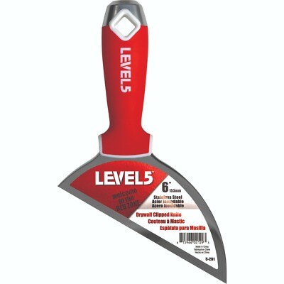 LEVEL5 6'' Stainless Steel Clipped Drywall Joint Knife