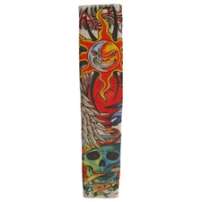 Tattoo Sleeve (Sun, Moon, Skull, & Roses) ~ HALLOWEEN BIKER PUNK ROCKER COSTUME