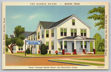 Postcard The Harris House Marlin Texas Health Resort And Recreation Center