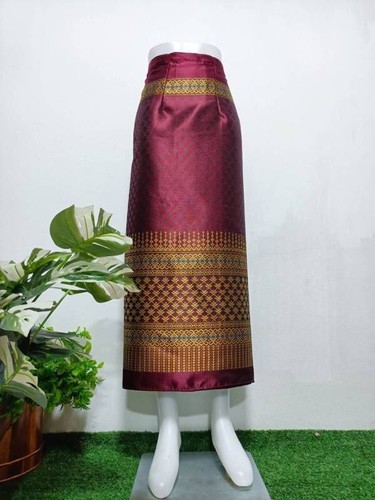 LAOS/THAI SILK SARONG SKIRT WAIST ONE SIZE WRAP AROUND/LENGTH 34/35" - Picture 23 of 117