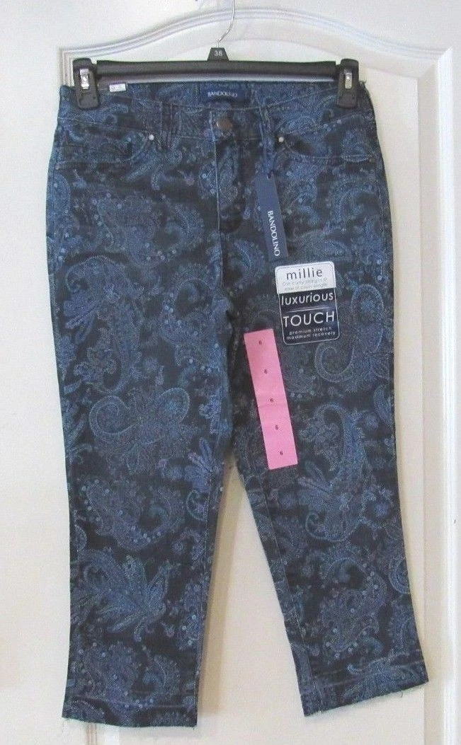 Bandolino MILLIE Curvy Straight Capris Majestic Blue Women s Sz 4
