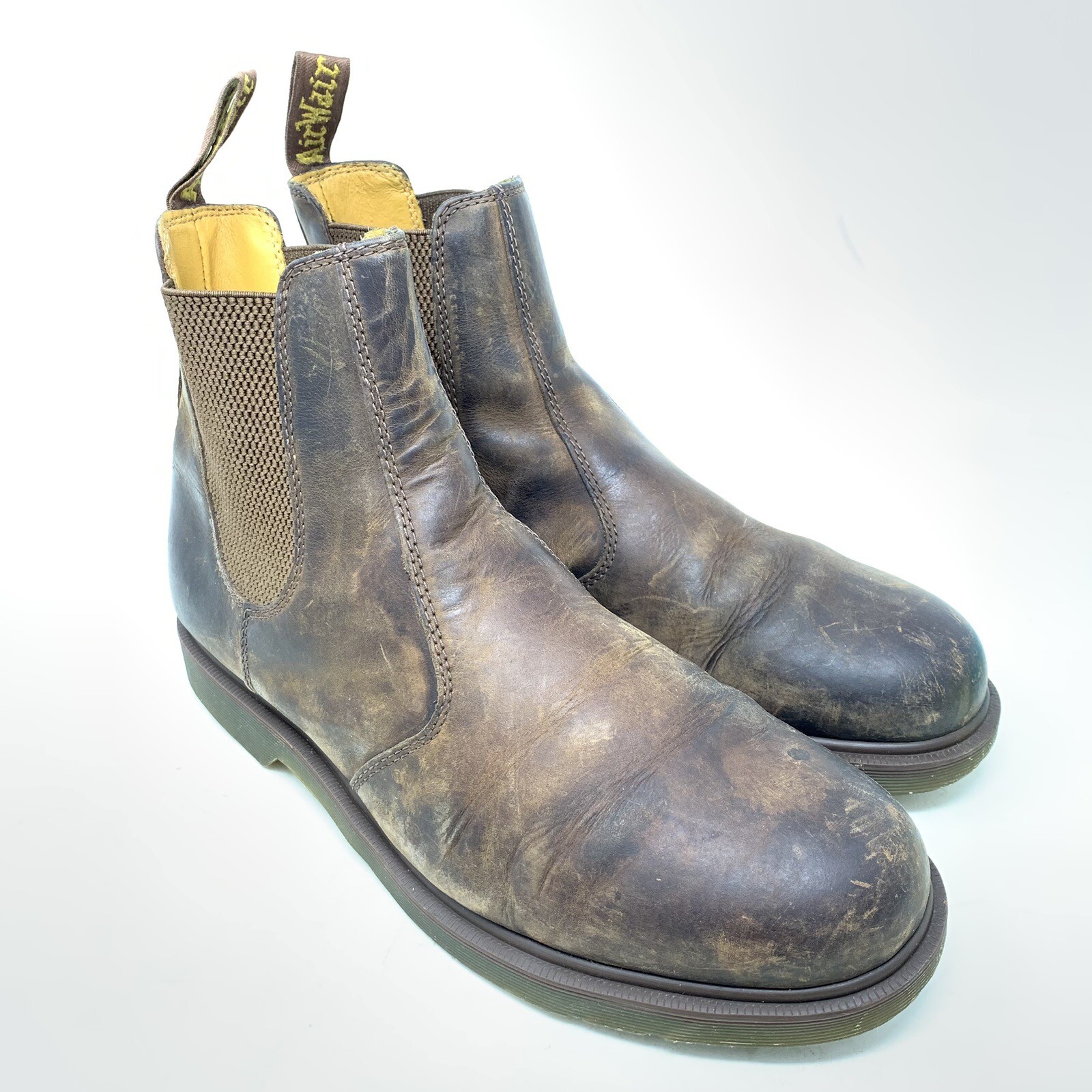 Dr Martens Gaucho 2976 Chelsea crazy horse Leather Ankle Boots Uk 12 eu