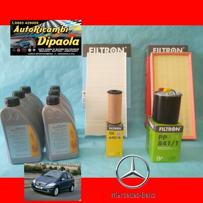 Kit Tagliando Per Mercedes Classe A W169 E B W245 – 5L Olio CDI + 4 Filtri Per 160/180/200 CDI
