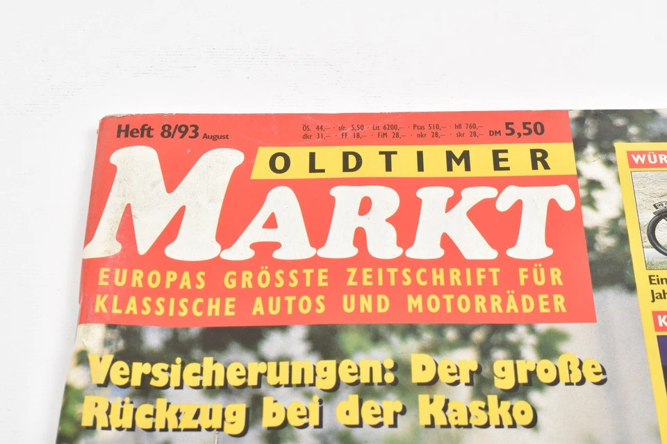 Oldtimer Markt Heft 8/93 - Zeitschrift für Oldtimer - MGB BMW - Bild 2 von 2