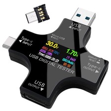 USB Tester Type C Meter Digital Multimeter Amperage Capacity Reader DC