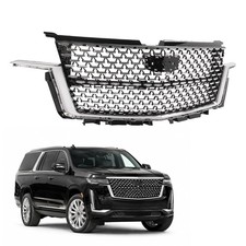 For 2021-2024 Cadillac Escalade Front Upper Bumper Grille Grill Chrome Painted For 2021-2024 Cadillac Escalade Front Upper Bumper Grille Grill Chrome Painted