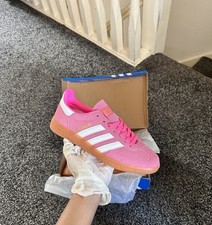adidas JI2654 Handball Spezial Pink White Gum Sole Low Top Trainer UK6.5