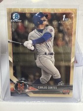 2018 Bowman Chrome CARLOS CORTES Superfractor  # 1/1 1st Bowman