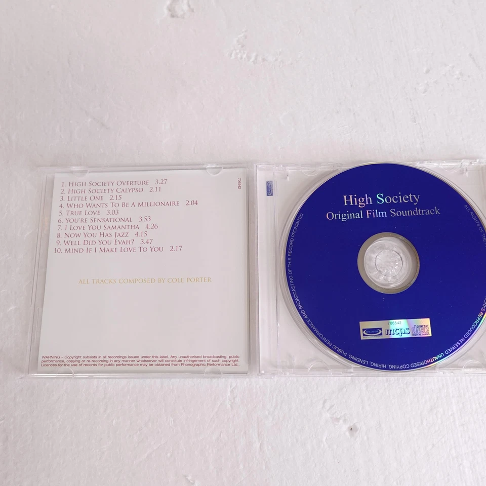 High Society Soundtrack CD Bing Crosby Frank Sinatra Jazz Original Motion Foto 3 de 4