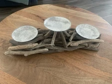 Driftwood Three Pillar Candle Holder Rustic Beach Decor Pier 1 Centerpiece