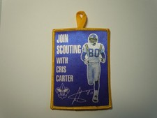 Vintage Chris Carter Minnesota Vikings Football Boy Scout patch BSA