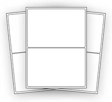 50 Ecoswift Half Sheet Shipping Mailing Labels 8.5 X 5.5 Inches Self Adhesive