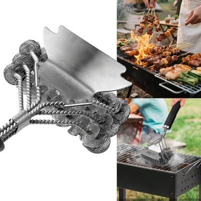 Bristle-Free Grill Brush - Efficient Grill Cleaner with Stainless Steel Scrap...