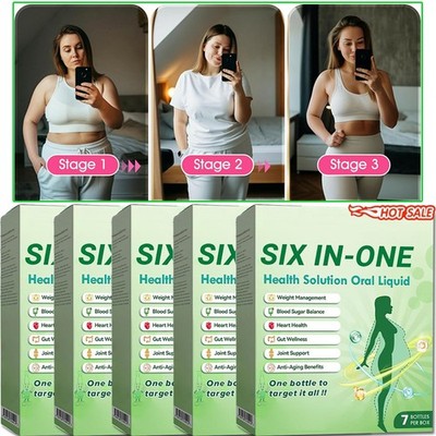 Six-in-One Health Solution Oral Liquid,one Bottle to Target It All HOT