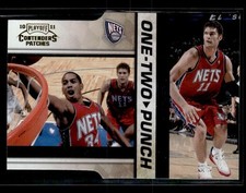 2010 Contenders Patches Devin Harris/Brook Lopez One-Two Punch Die Cuts Gold /99
