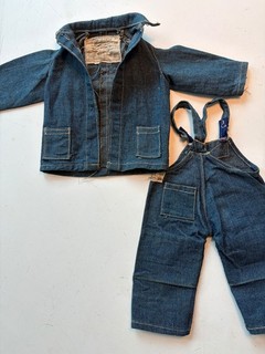 Vintage 1910s UNDERHILL Denim Work Jacket and Overalls SALESMAN SAMPLE