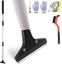4-inch razor blade floor scraper with long ha...