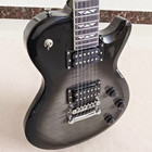 Black Electric Guitar Mahogany BD Rosewood FB Flame Maple Top Abalone Inlay — photo 2