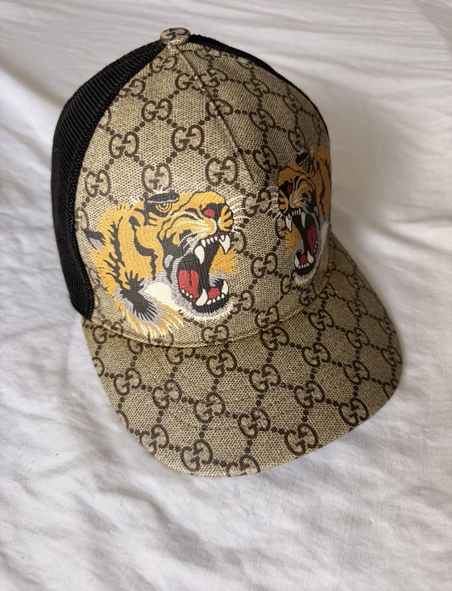 GUCCI Lサイズ トラプリント　キャップ GUCCI Tigers Brown / Beige - cap Hat Baseball Supreme GG Print 帽子