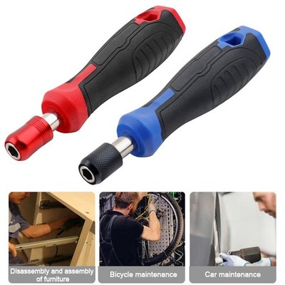 Enhanced Efficiency Hex Selflocking Screwdriver Handle with 1/4 Hex Adapter