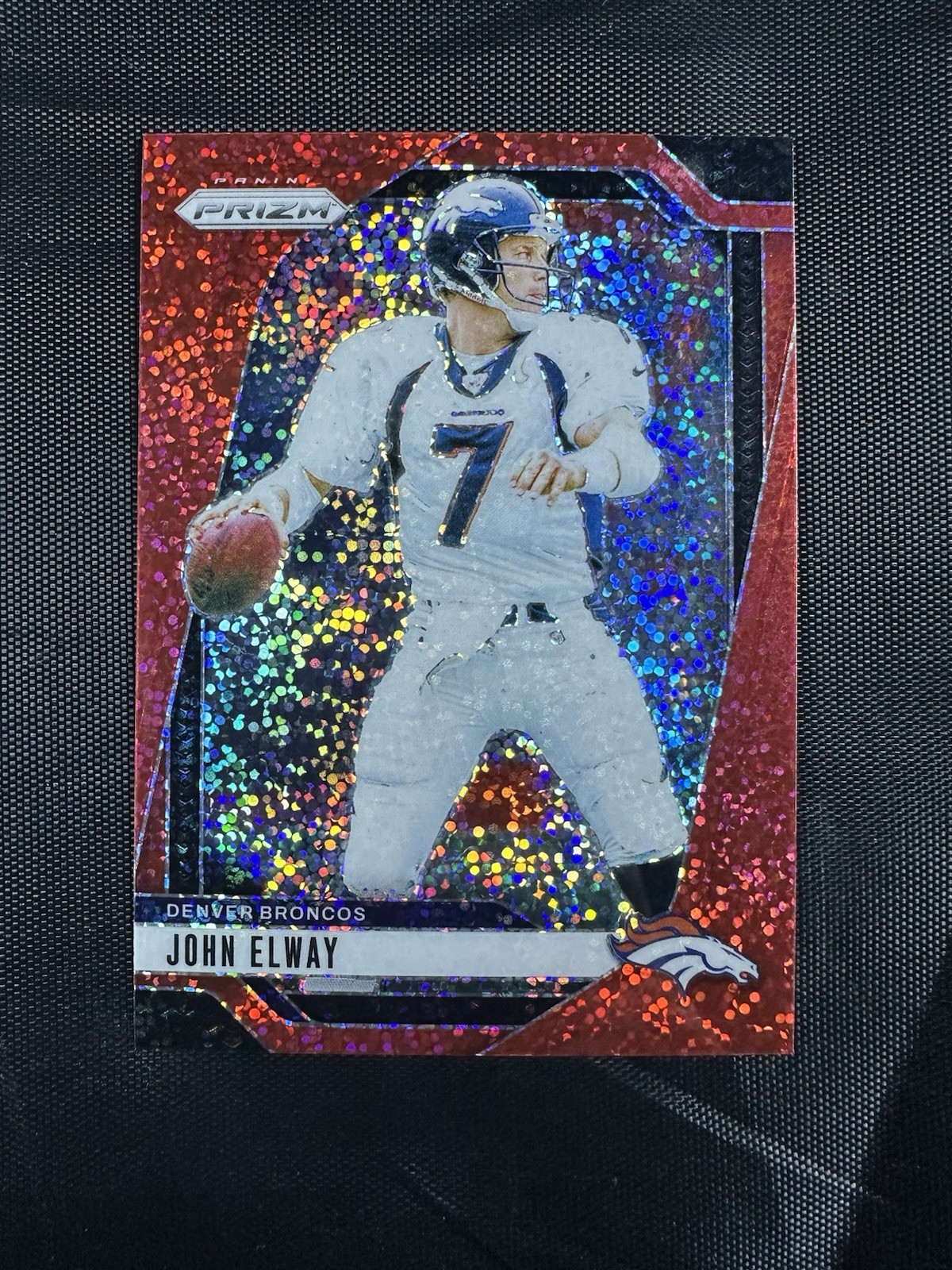 John Elway Red Sparkle Prizm 2024 Panini Prizm #89 Denver Broncos SSP Rare!!