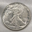 1937 D WALKING LIBERTY HALF DOLLAR AU/BU
