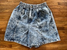 Vtg French Navy  High Rise Acid Wash Baggy Lo...