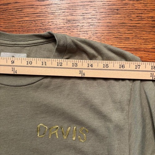 Orvis Tshirt Olive Green Dog Graphic Print Duck Hunting Women s Size M - Picture 6 of 9